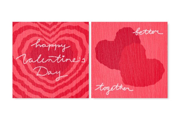 Download Valentine Cards with Textile Texture - Texture Collection