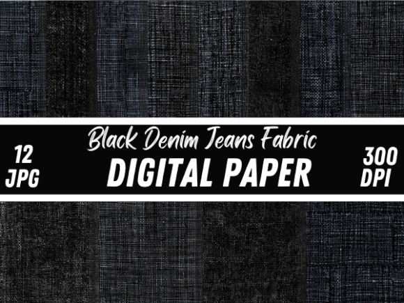 Download Black Denim Jeans Fabric Paper Patterns - Patterns Collection