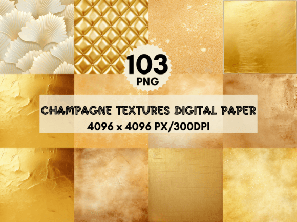 Download 103 Champagne Textures Digital Paper - Texture Collection