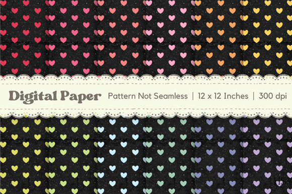 Download Black Grungy Texture Heart Digital Paper - Texture Collection