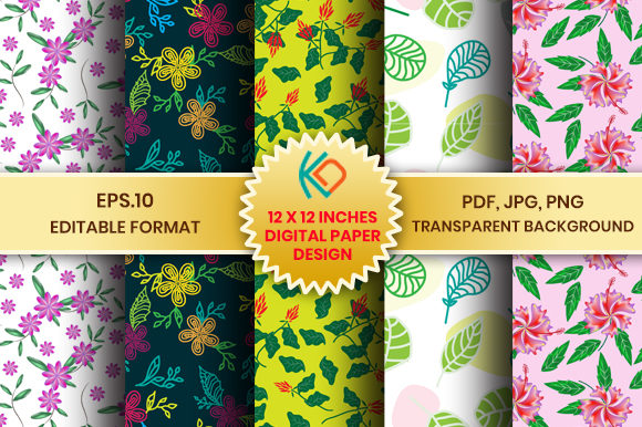 Download Digital Paper Design, Seamless Patterns - Patterns Collection