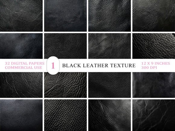 Download Black Leather Texture Background Bundle - Texture Collection
