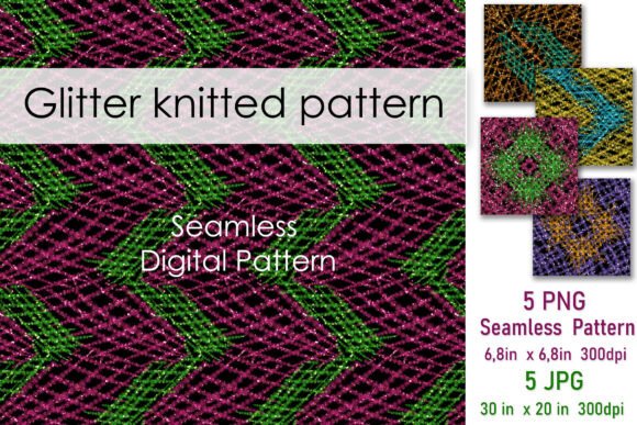 Download Glitter Knitted Seamless Patterns - Patterns Collection