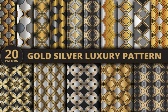 Download Gold Silver Luxury Seamless Patterns - Patterns Collection