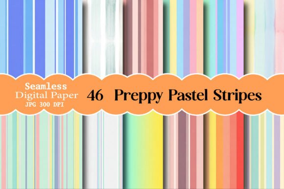 Download Preppy Pastel Stripes Seamless Patterns - Patterns Collection