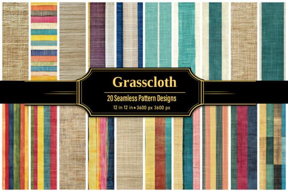 Download Grasscloth Stripe Seamless Patterns - Patterns Collection