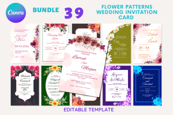 Download Flower Patterns Wedding Invitation Card - Patterns Collection