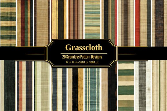 Download Grasscloth Stripe Seamless Patterns - Patterns Collection