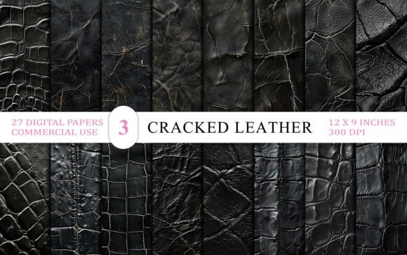 Download Black Cracked &amp; Crocodil Leather Texture - Texture Collection