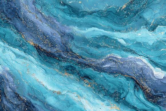 Download Blue Marble Abstract Texture with Gold - Texture Collection