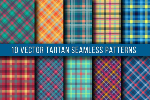 Download 10 Vector Tartan Seamless Patterns - Patterns Collection